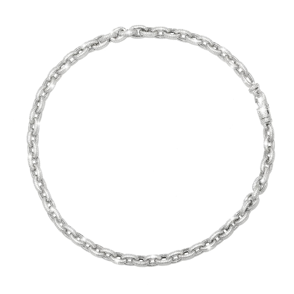 Avalanche Iced Rolo Link Necklace