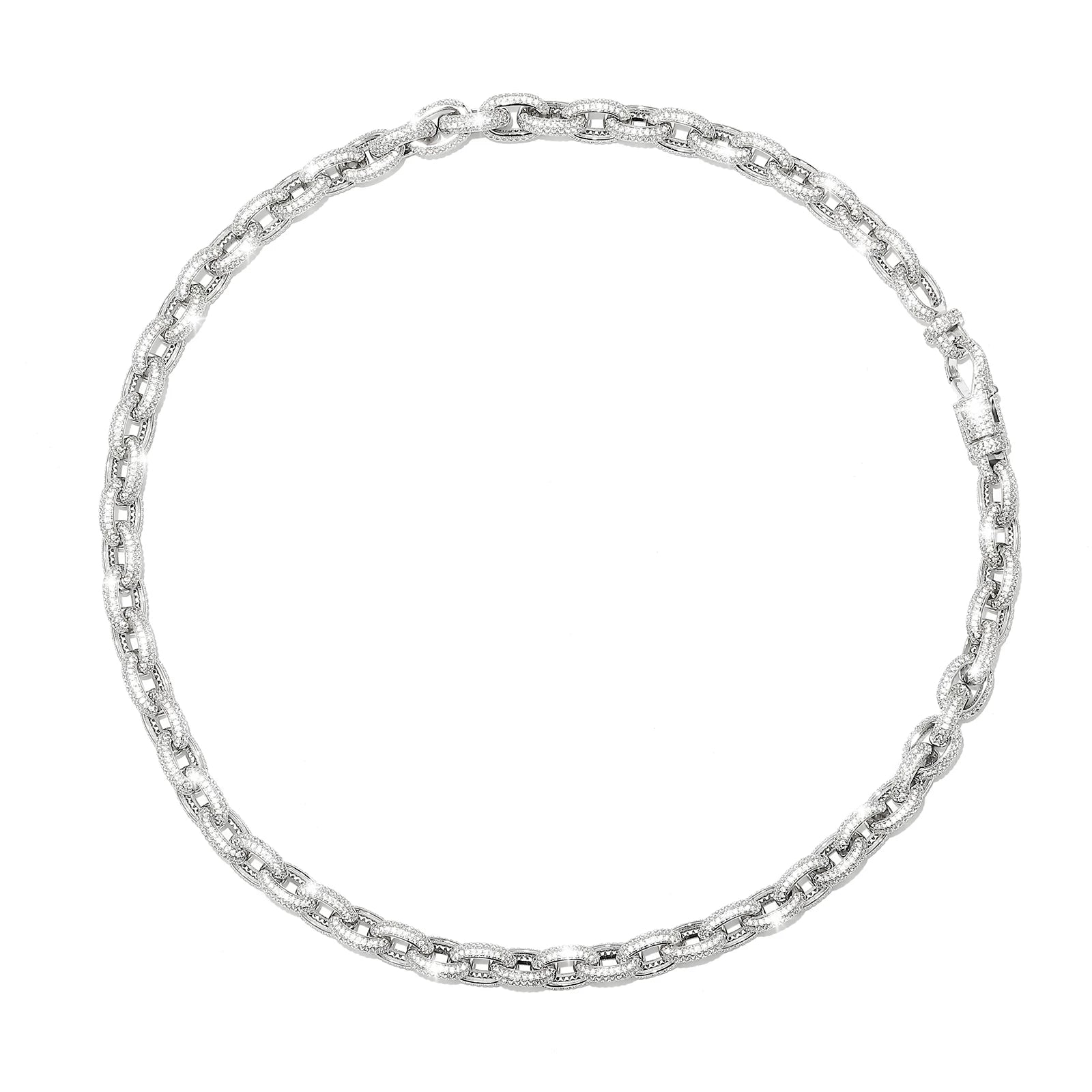 Avalanche Iced Rolo Link Necklace