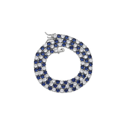 The Sapphire & Ice Tennis Chain Necklace