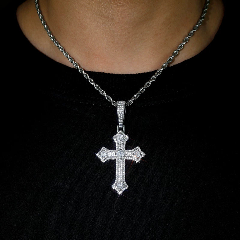 The Baroque Cross Pendant Necklace