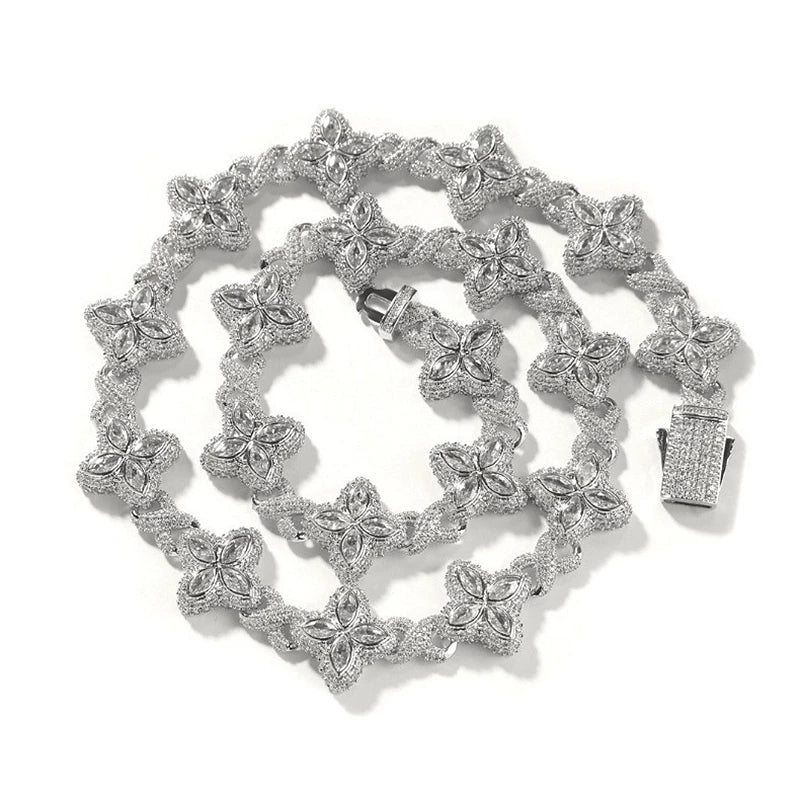 Bloom Marquise Flower Chain Necklace