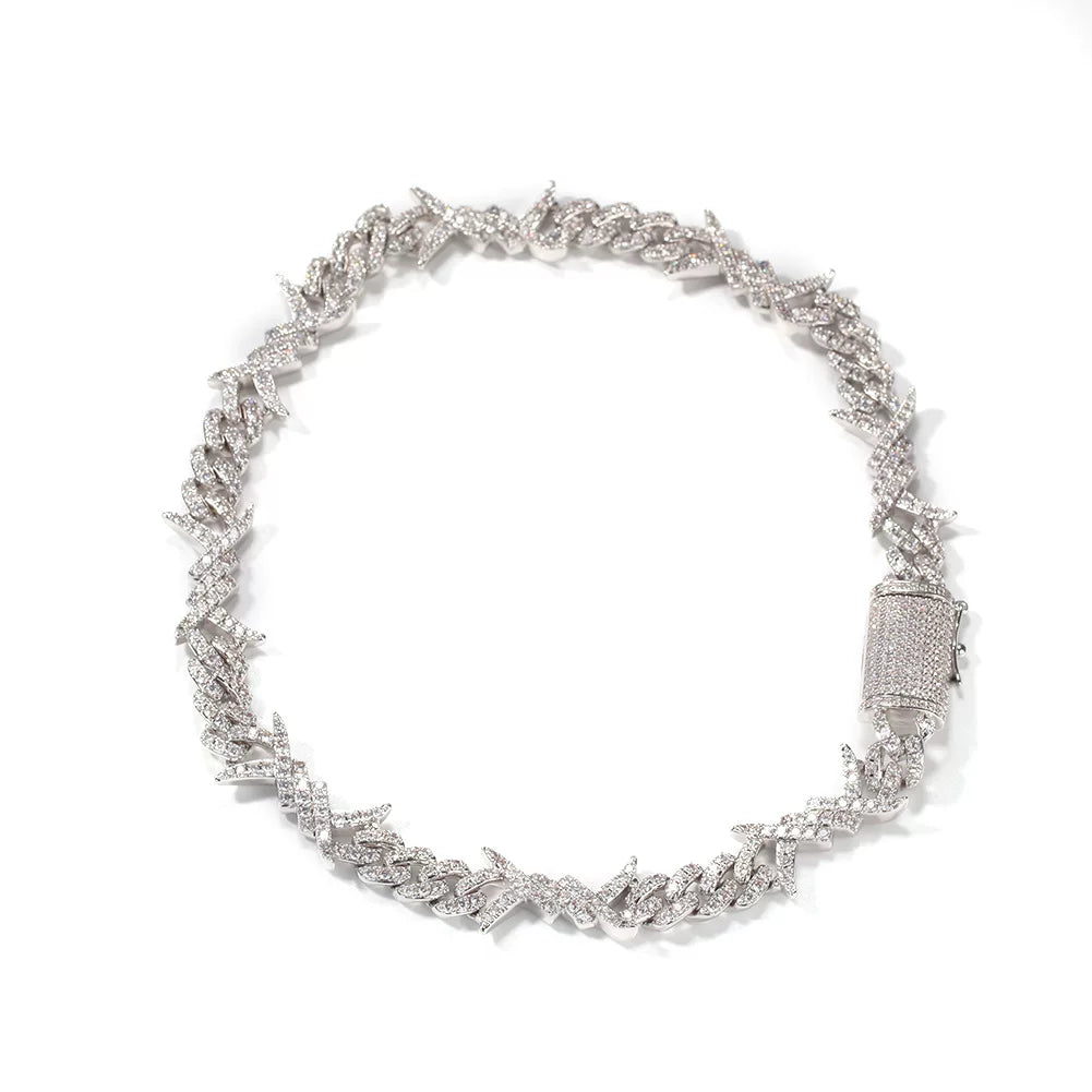 Iced Out Thorns Cuban Link Bracelet