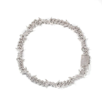 Iced Out Thorns Cuban Link Bracelet