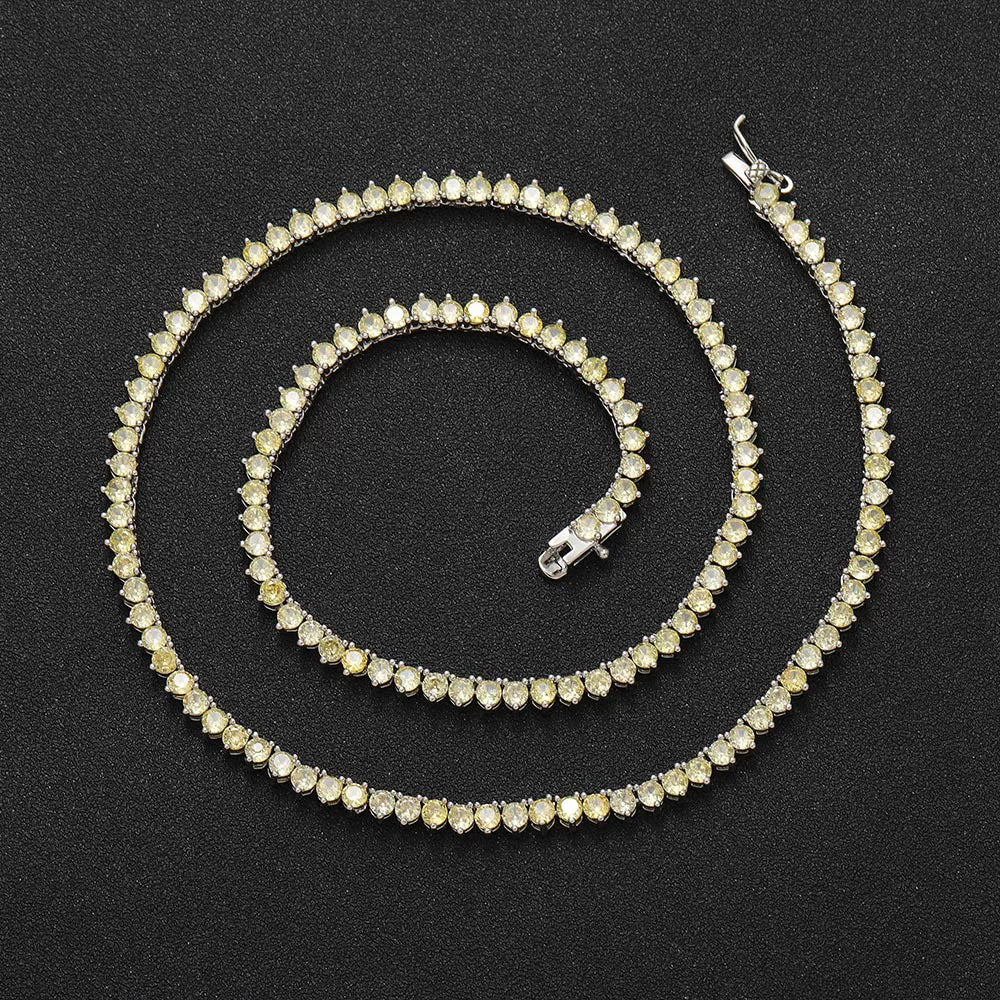 Prism Round CZ Tennis Necklace