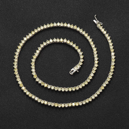 Prism Round CZ Tennis Necklace