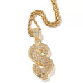 Money Bag Baguette Iced Necklace