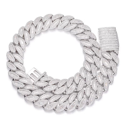 Marquise 20mm Baguette Cuban Link Necklace