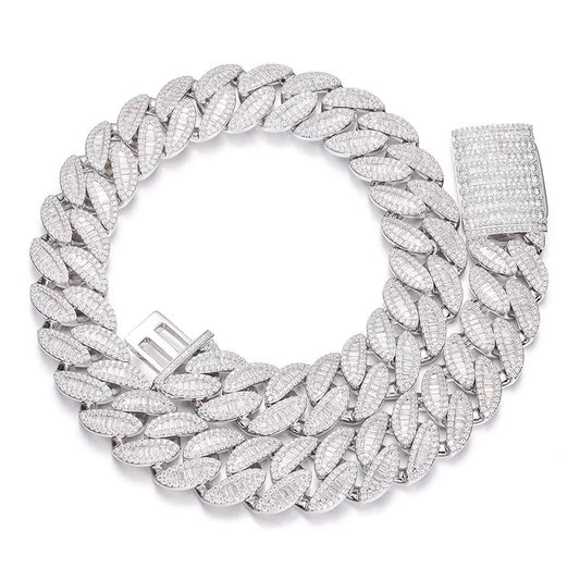 Marquise 20mm Baguette Cuban Link Necklace