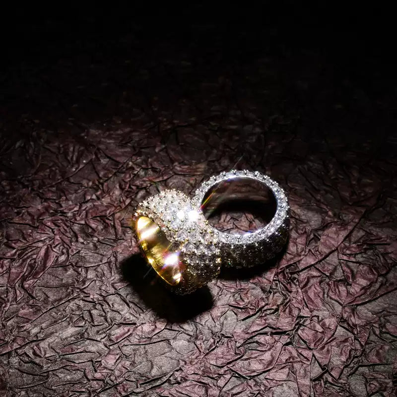 Iced Out Wide Band Ring