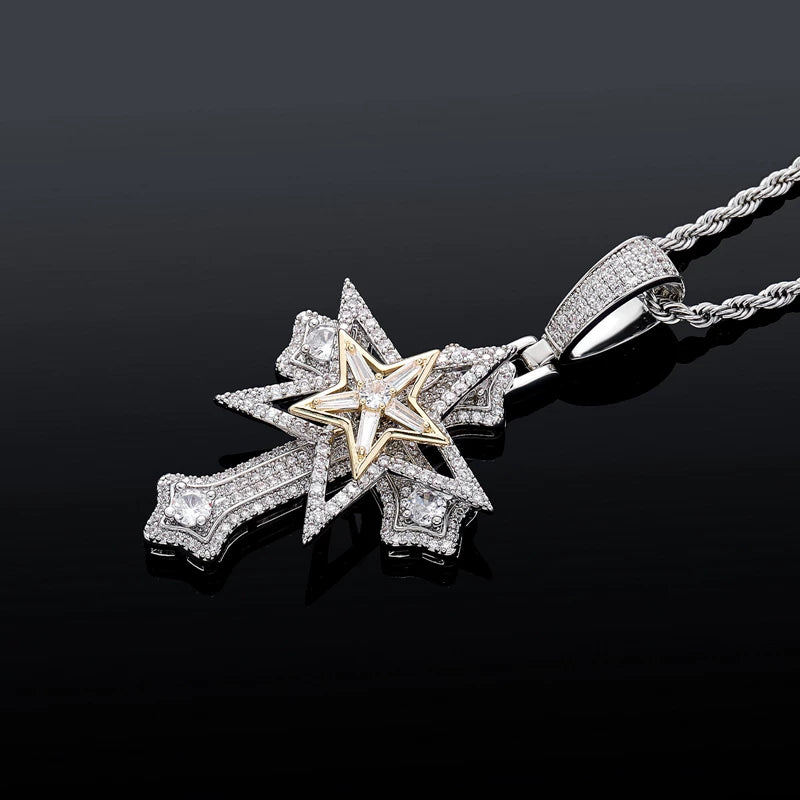 Stellar Cross Pendant Necklace