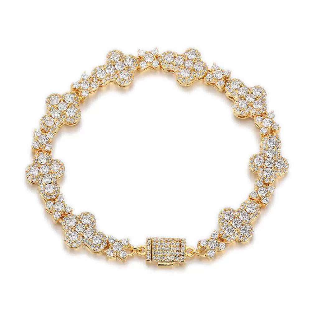Four-Leaf Clover CZ Bracelet