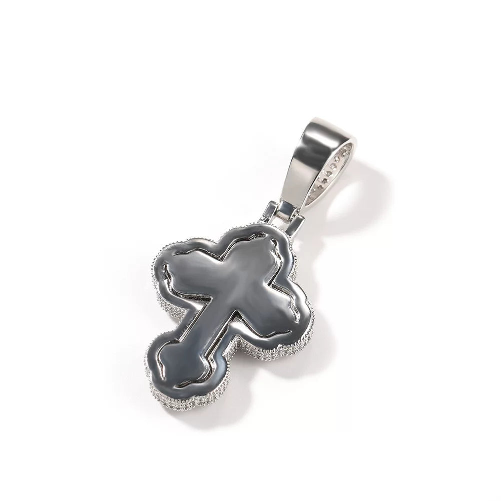 Creed Iced Cross Pendant Necklace