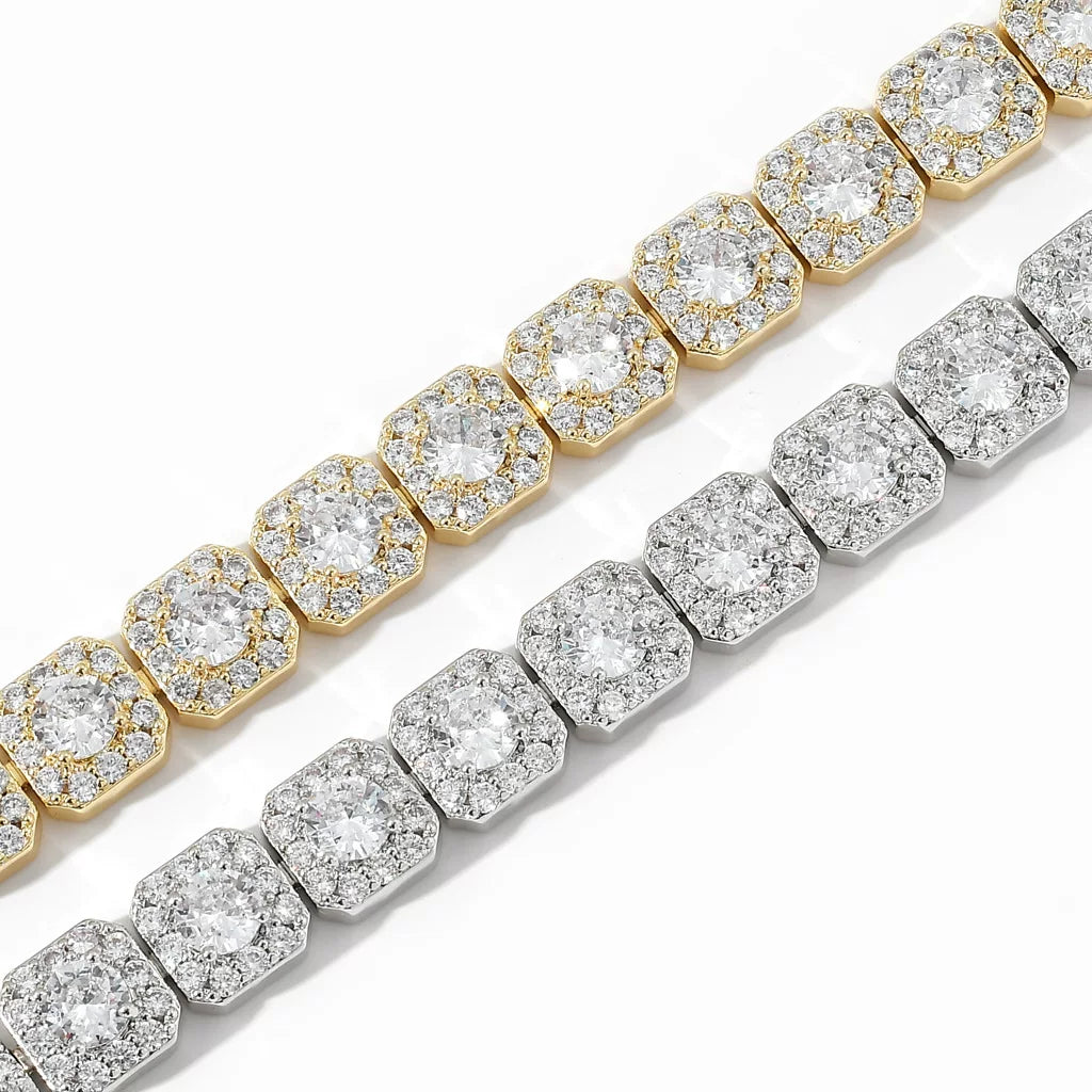 Pinnacle Halo Iced Tennis Chain