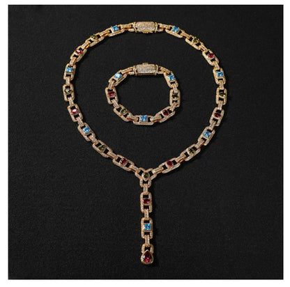 Riviera Gemstone Y-Chain Set