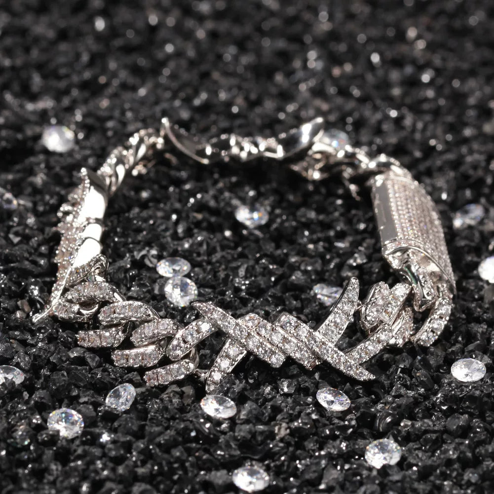 Iced Out Thorns Cuban Link Bracelet