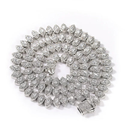 The Marquise Halo Tennis Chain Necklace