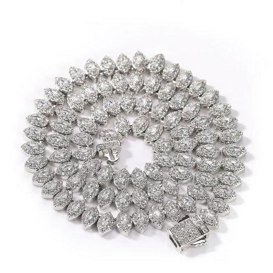 The Marquise Halo Tennis Chain Necklace