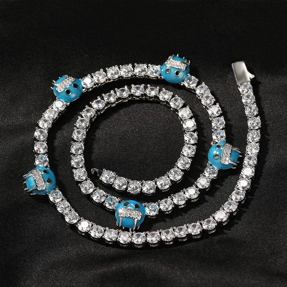 The Blue Panther Tennis Chain Necklace