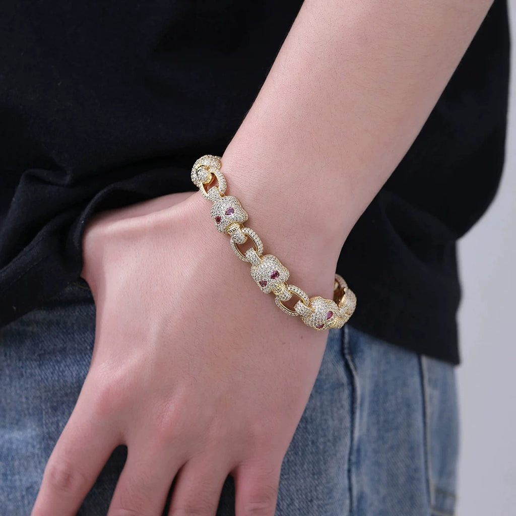 Memento Skull Iced Belcher Bracelet