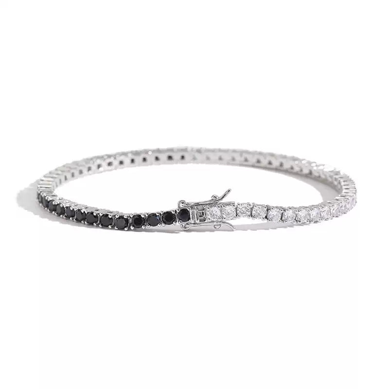 Black & White Tennis Bracelet