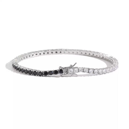 Black & White Tennis Bracelet