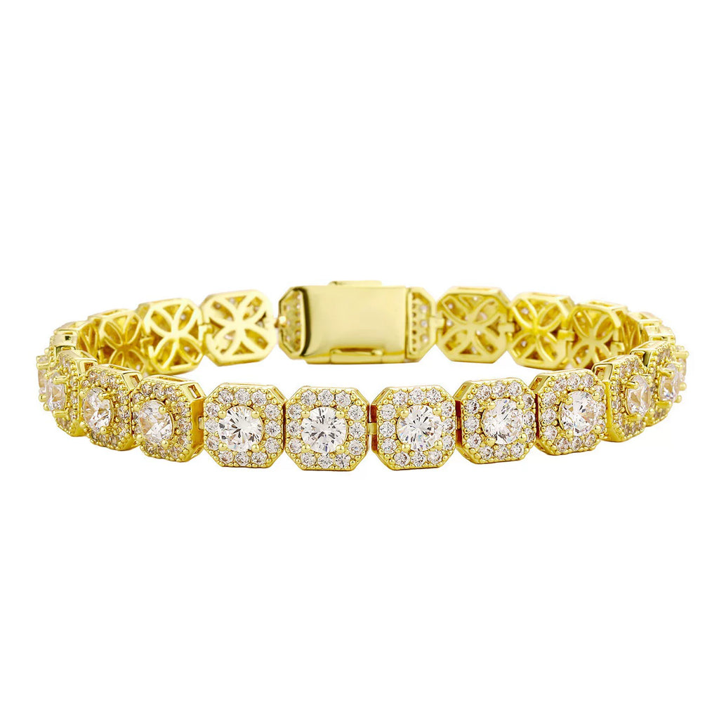 Soleil Octagon Halo Tennis Bracelet