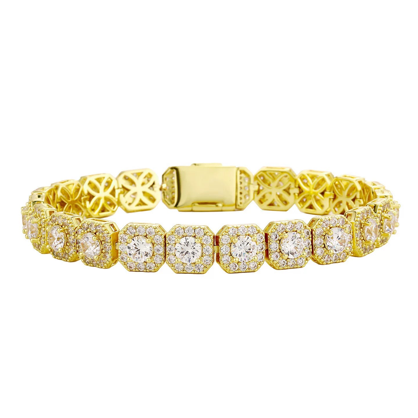 Soleil Octagon Halo Tennis Bracelet