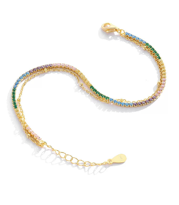 Aurora Double Layer Tennis Bracelet