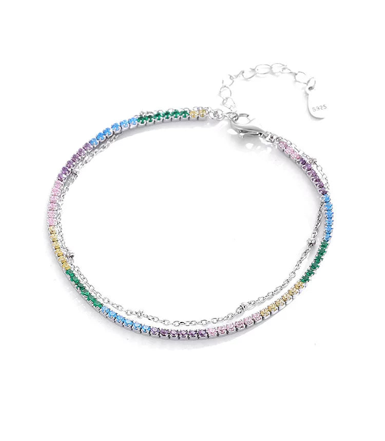 Aurora Double Layer Tennis Bracelet