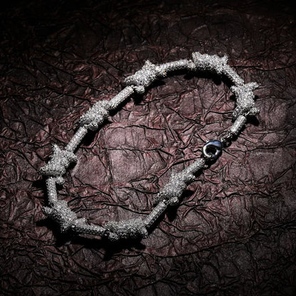 Iced Out Barbed Wire Bracelet