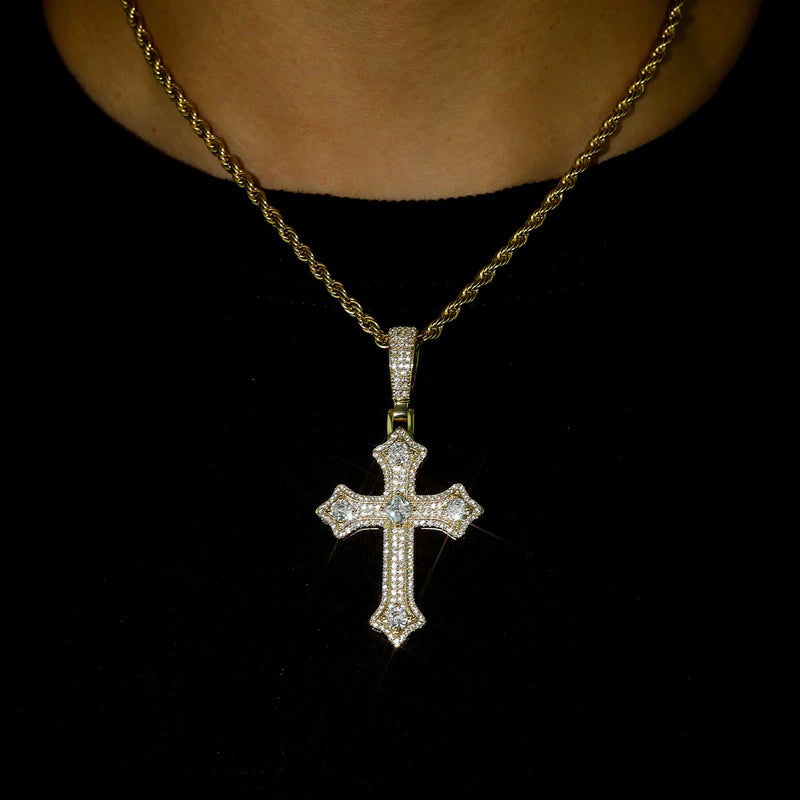 The Baroque Cross Pendant Necklace