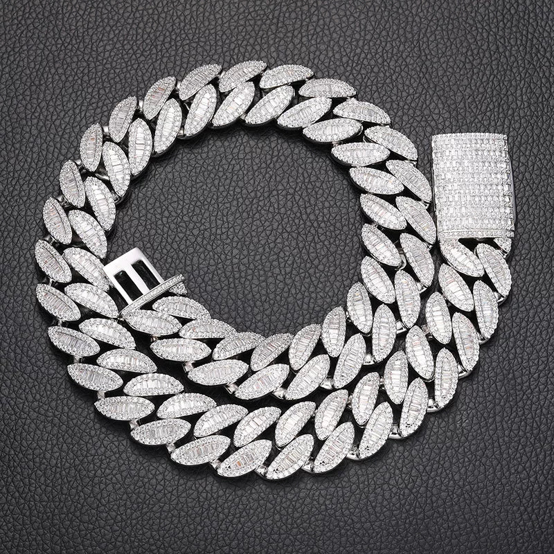 Marquise 20mm Baguette Cuban Link Necklace