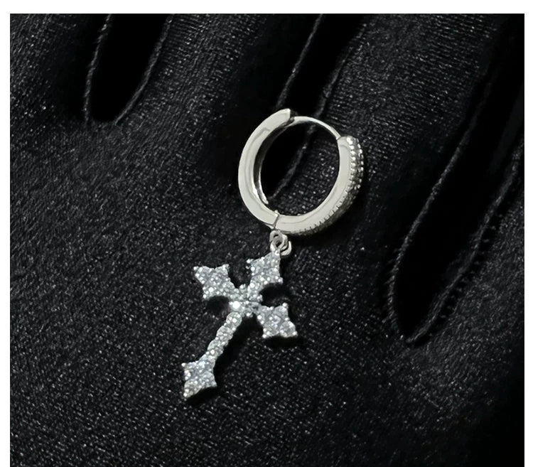Sanctum Cross Huggie Earrings