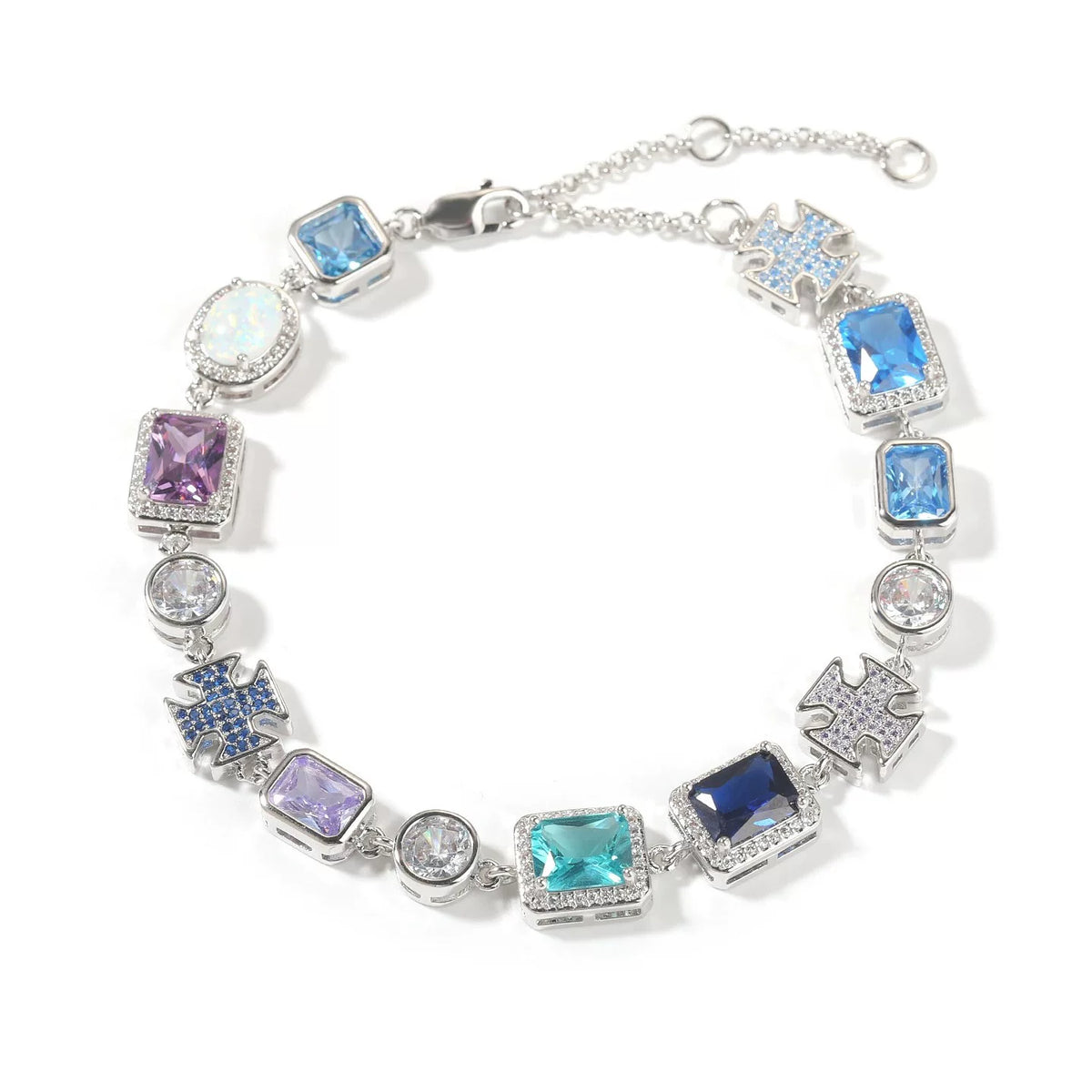 Byzantium Cross Gemstone Tennis Set