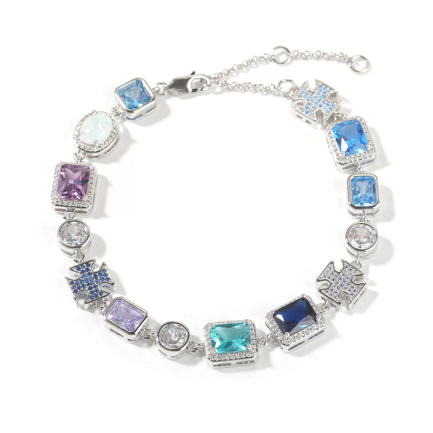 Byzantium Cross Gemstone Tennis Set