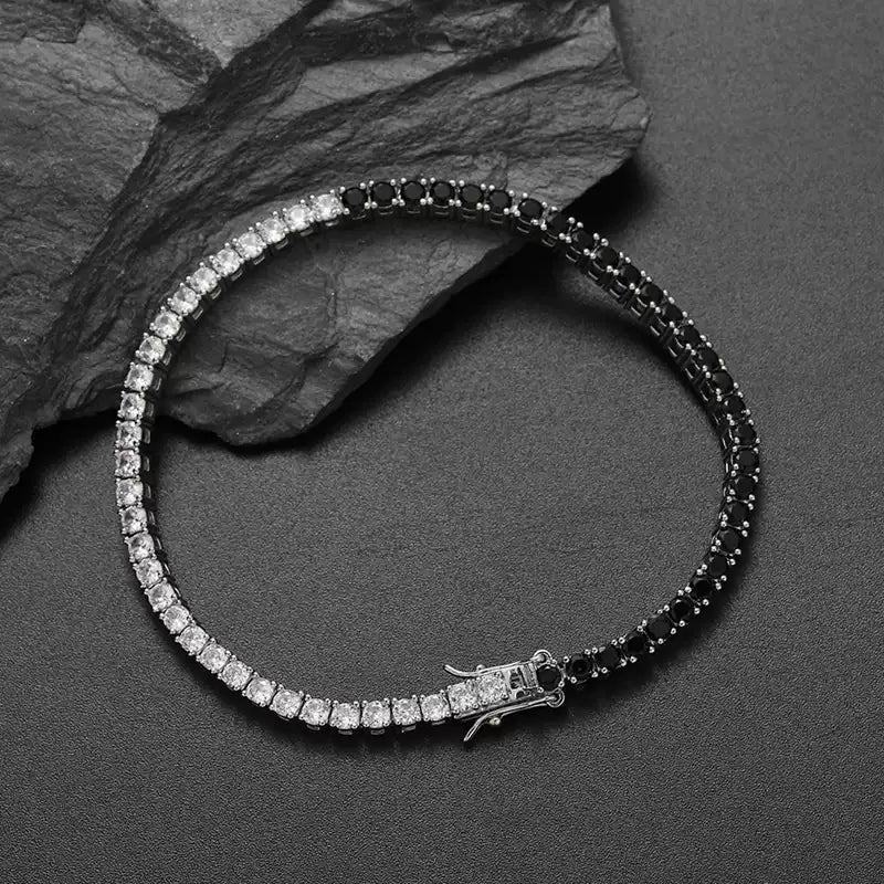 Black & White Tennis Bracelet