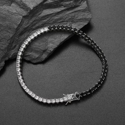 Black & White Tennis Bracelet