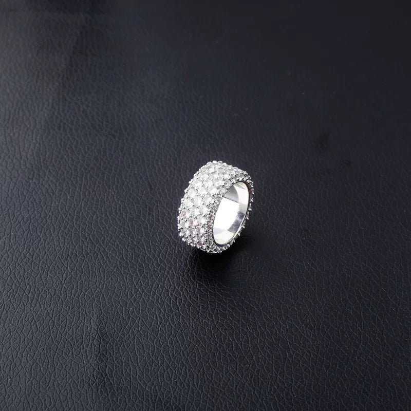 Iced Out Wide Band Ring