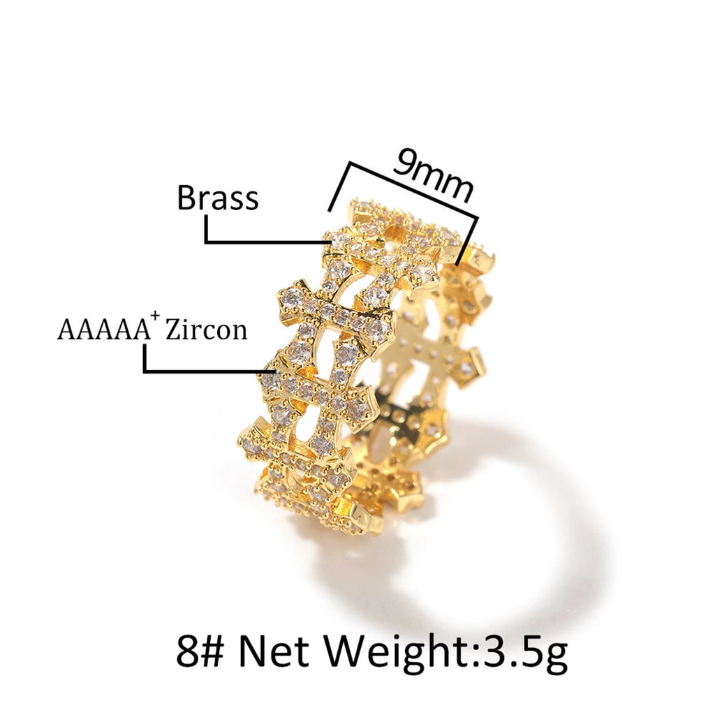 Sanctum Cross Iced Eternity Ring