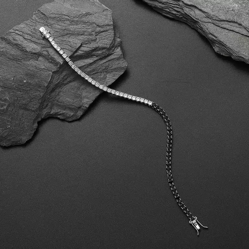 Black & White Tennis Bracelet