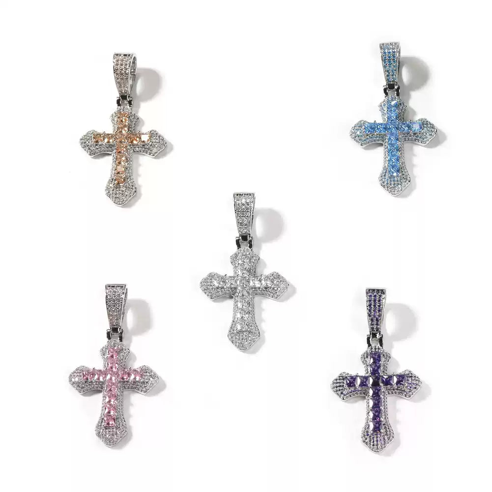 The Spectrum Cross Pendant Necklace