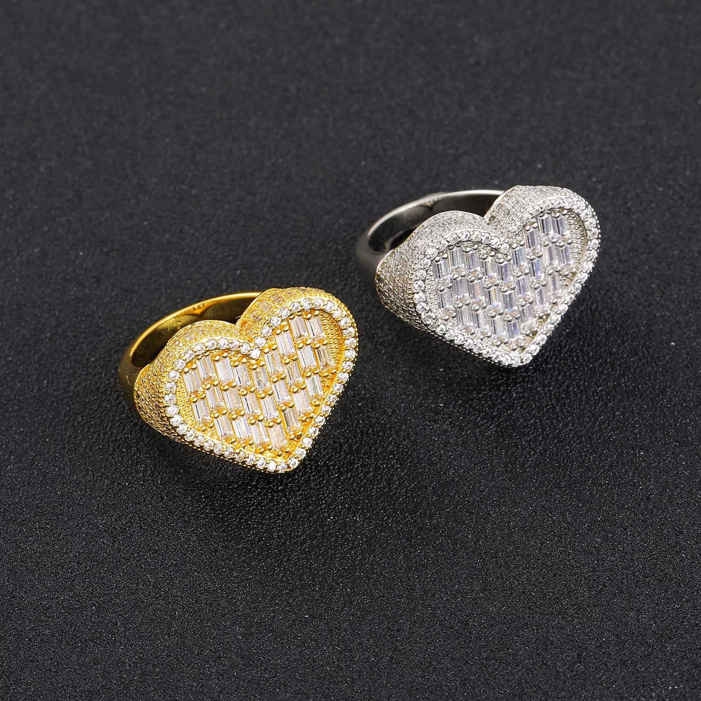 The Baguette Heart Ring
