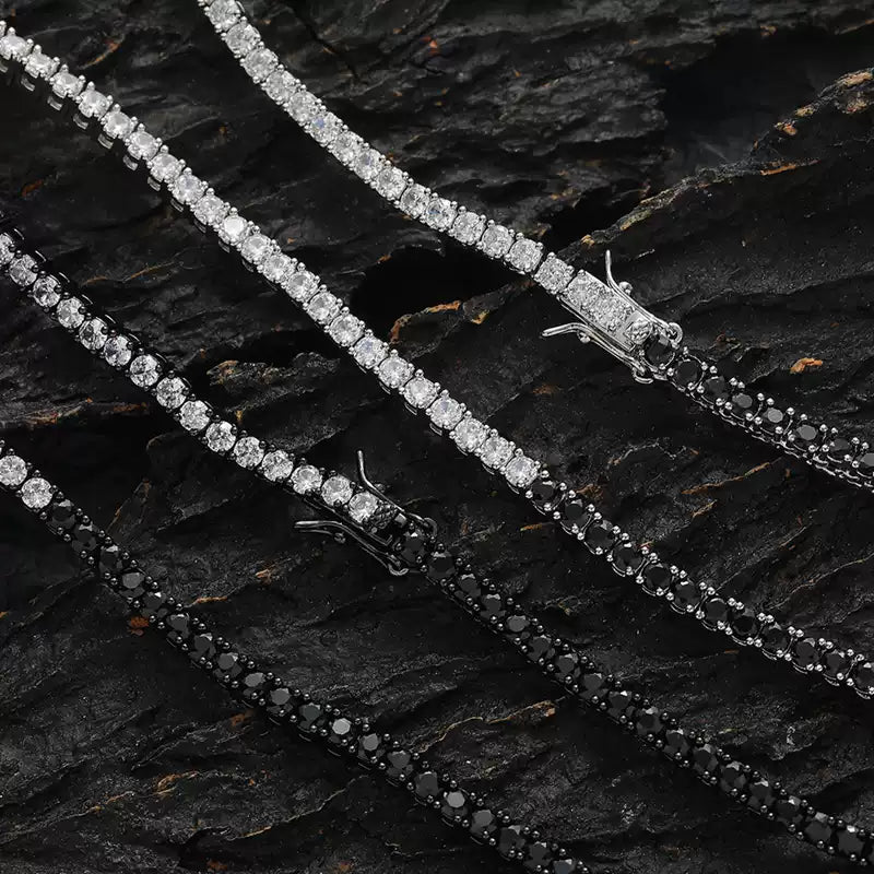 Black & White Zirconia Necklace