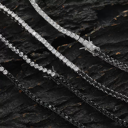 Black & White Zirconia Necklace