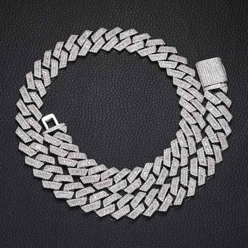 Luxe 16mm Baguette Cuban Link Necklace
