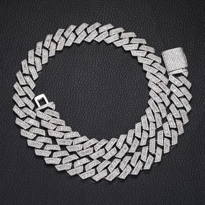 Luxe 16mm Baguette Cuban Link Necklace