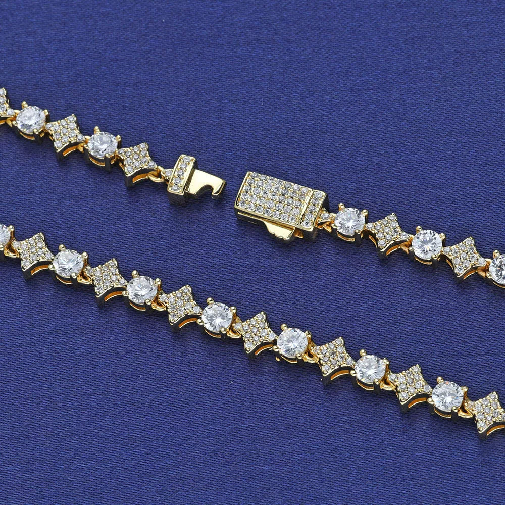 Starburst Prong Tennis Necklace