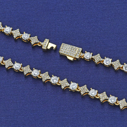 Starburst Prong Tennis Necklace