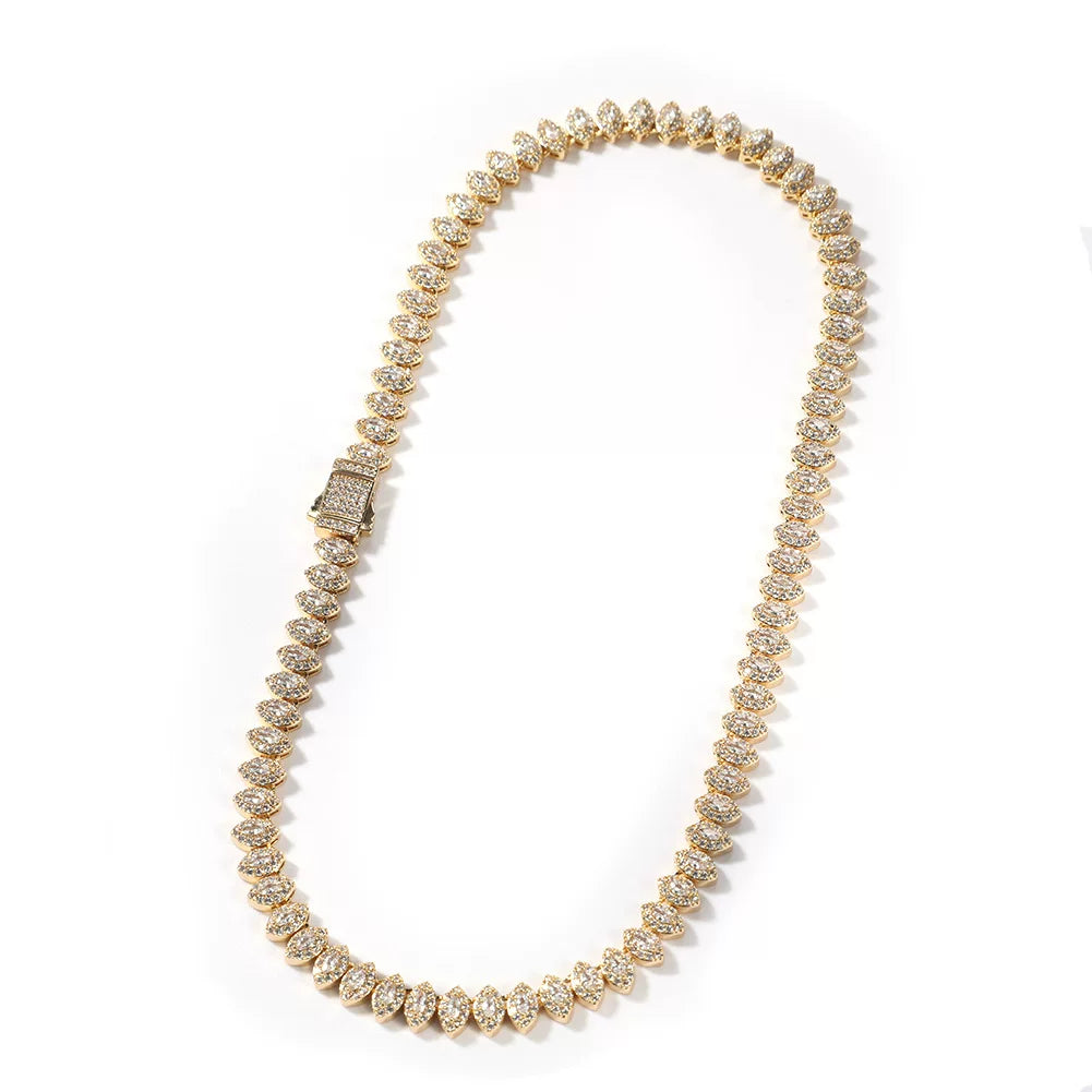 The Marquise Halo Tennis Chain Necklace