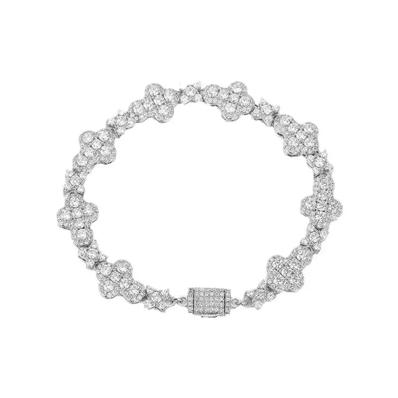 Four-Leaf Clover CZ Bracelet